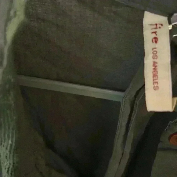 Fire Los Angeles brand dress. Dark grey with green soft lace. Large. - Picture 2 of 3